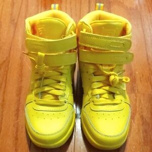 FILA Kids Yellow High-Top Sneakers